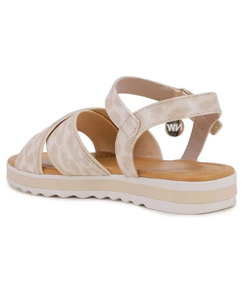 NINE WEST Little and Big Girls Stella Sandal Gold Tone